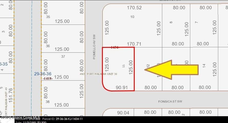 599 Corner Lot On Fonsica Street SW, Palm Bay, FL 32908 — photo 3